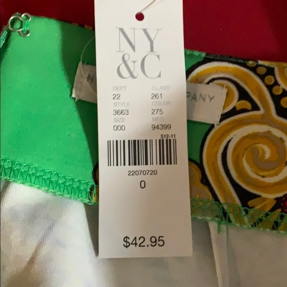 New York & Co.Colorful Pencil Skirt- Size 0 - Picture 5 of 7